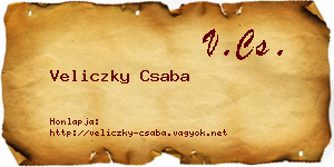 Veliczky Csaba névjegykártya