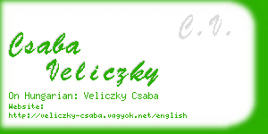 csaba veliczky business card